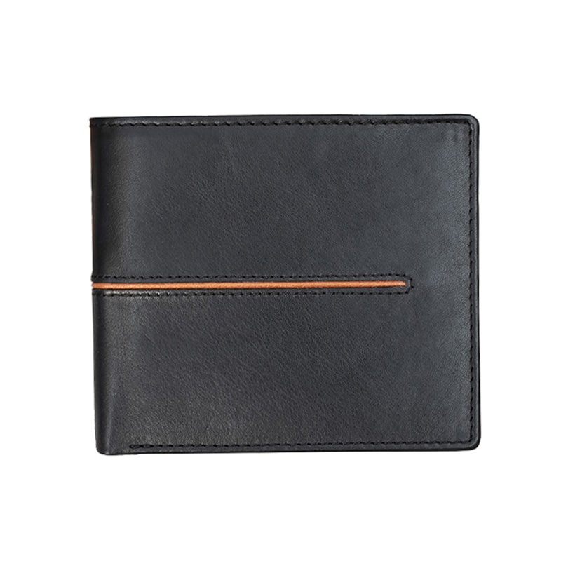 Alpha Leather Bifold Wallet Black