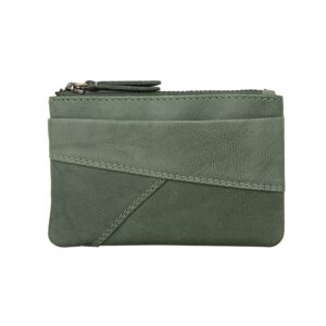 Sage Leather Pouch | RFID Secure | Coin Purse & Keyring