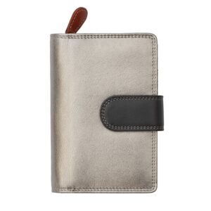 London Metallic Leather Purse 8081-silver-1 800x800