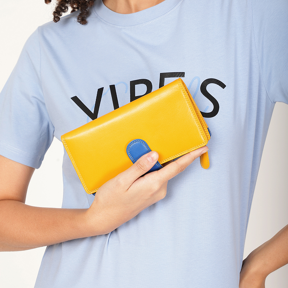 Soft Yellow leather purse