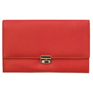 Travel Wallet Leather Red a red leather travel wallet