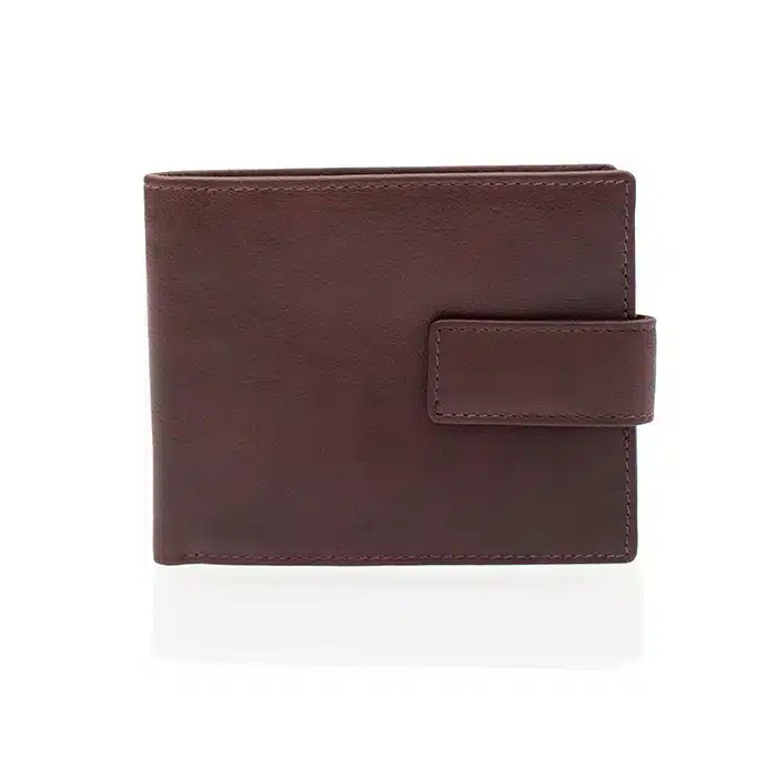 Ascort Trifold Leather Wallet with Coin Pocket