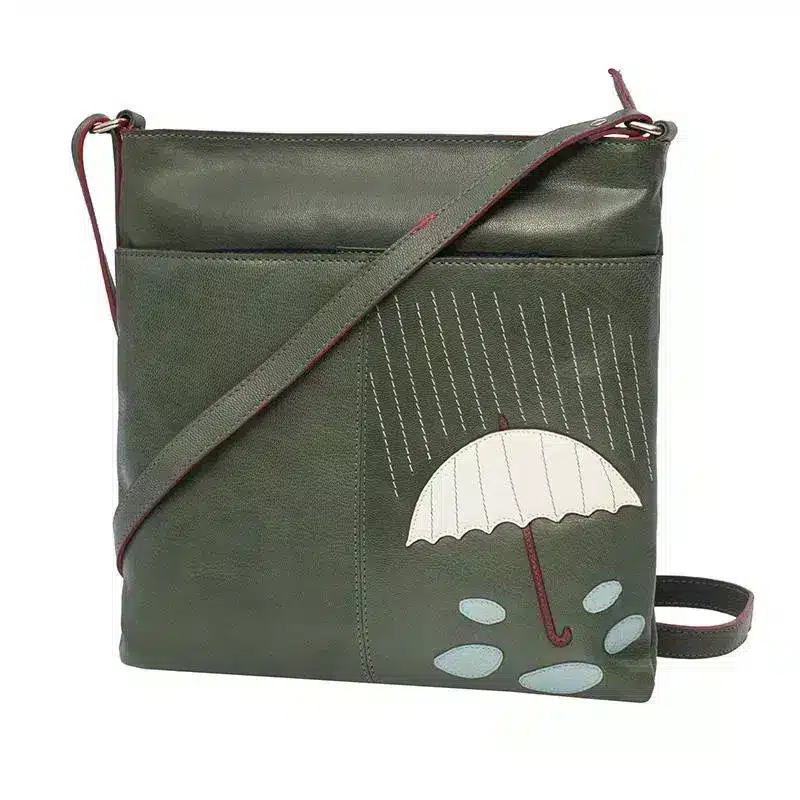Luna Umbrella Large Zip Top Crossbody Bag