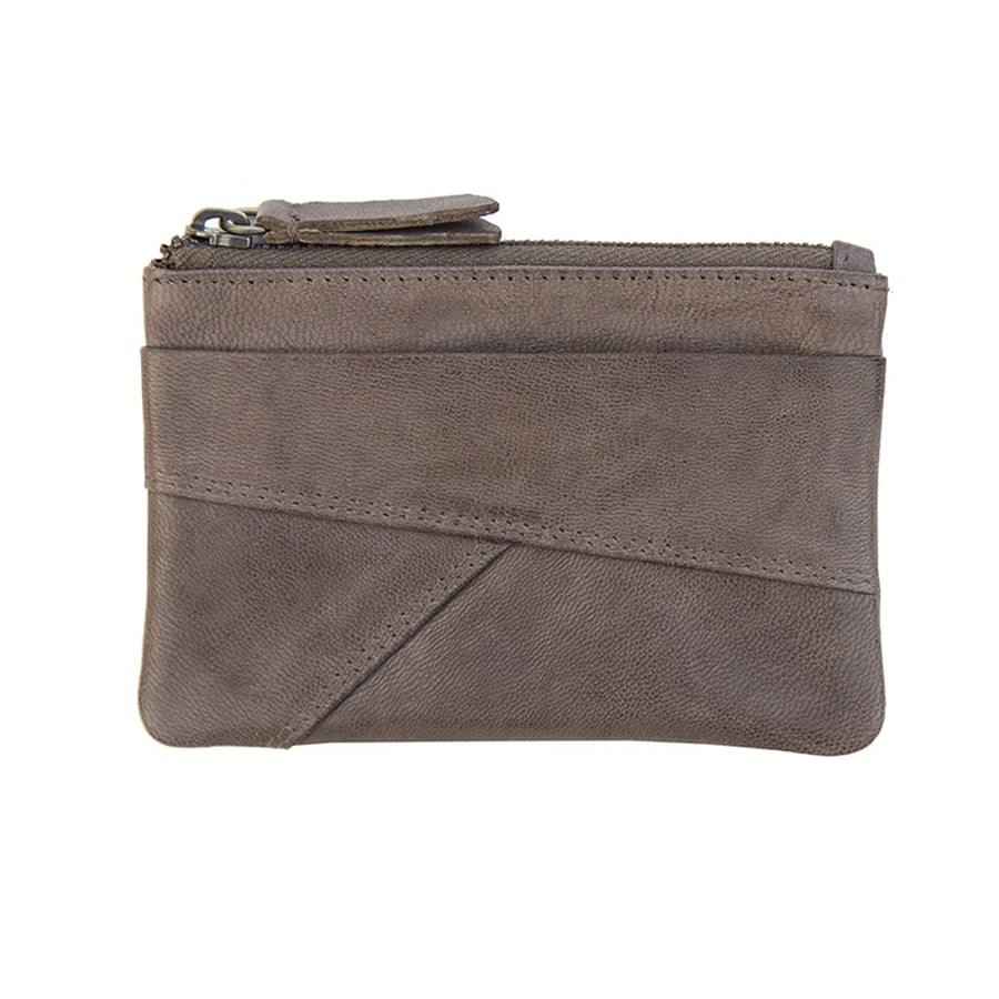 Mushroom Brown Leather Pouch