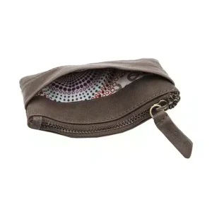 6502-ms-w3.webp Mushroom Brown Leather Pouch side open view