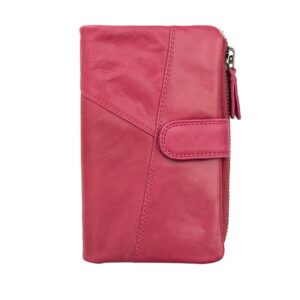 Pink Leather Trifold Purse