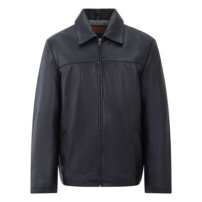 Retro Leather Jacket Henry Black