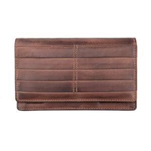 Ridgeback Leather Matinee Purse Rfid Brown