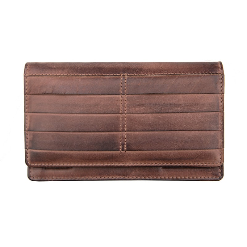 Ridgeback Leather Matinee Purse Rfid Brown