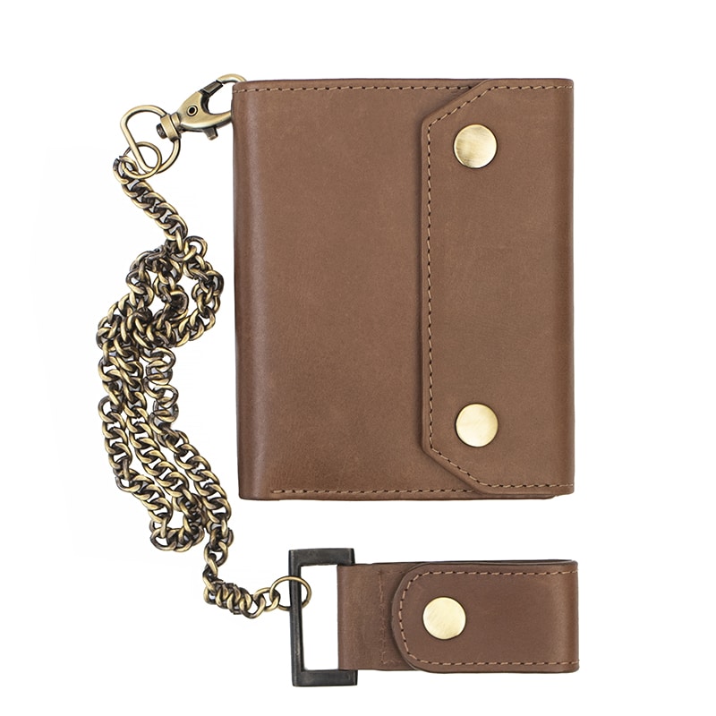 Biker Trifold Wallet With Chain - Blaze Rider