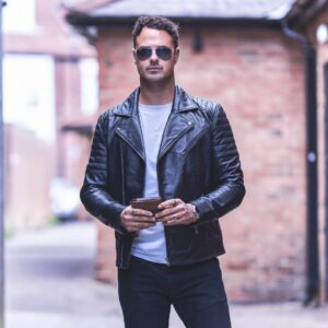 Biker Leather Jacket Albert Black