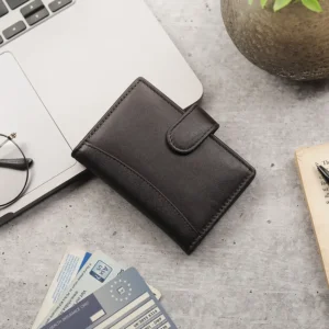 Brown Slim Soft Leather RFID Card Holder 4 Keep your essentials safe and stylish with this slim soft leather RFID card holder