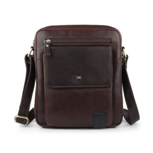 Brown Leather Crossbody Man Bag