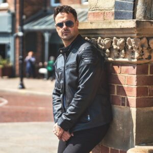 Leather Biker Jacket Thomas Black (3)