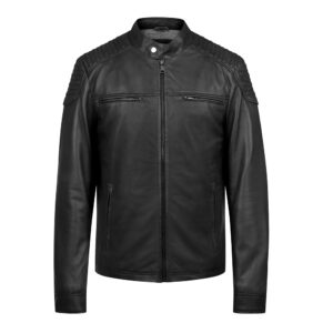Leather Biker Jacket Thomas Black 6883 5 Mens leather jackets Biker Style