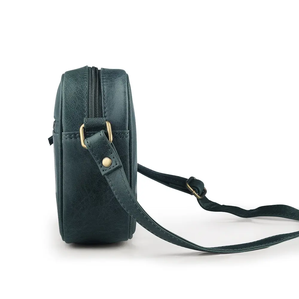 Leather Crossbody Bag Arizona Green-3