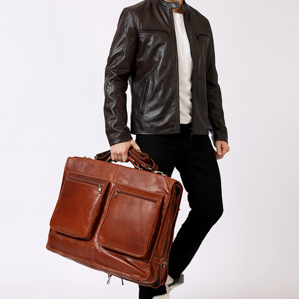 Leather Suit Carrier