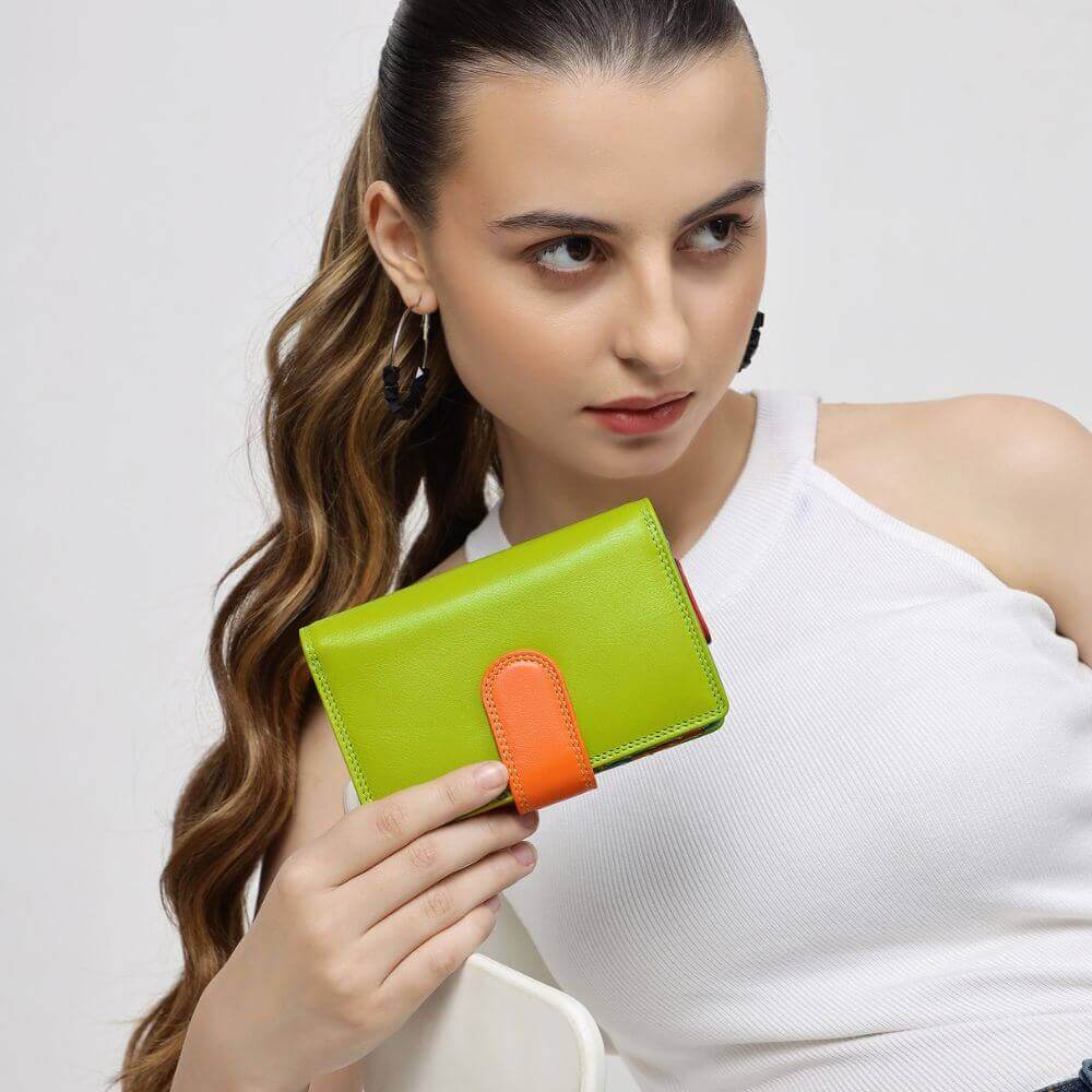 Soft Leather Colourful Bifold Purse - Primrose London