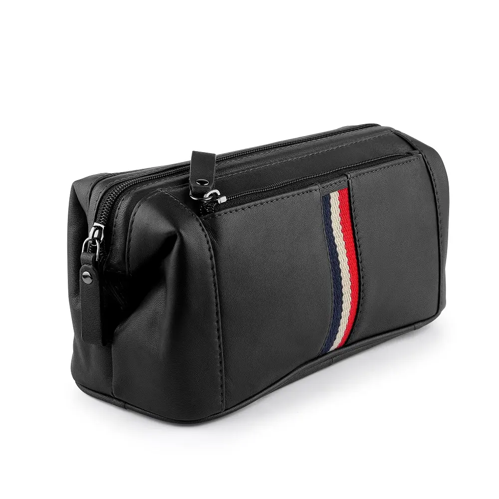 Mens Leather Wash Bag - Texan