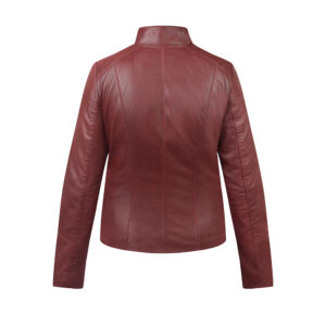 Women’s Plum Leather Jacket Reilly 6156 -2