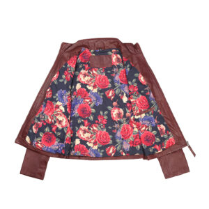 Women’s Plum Leather Jacket Reilly 6156 -3