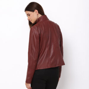 Women’s Plum Leather Jacket Reilly 6156 -4