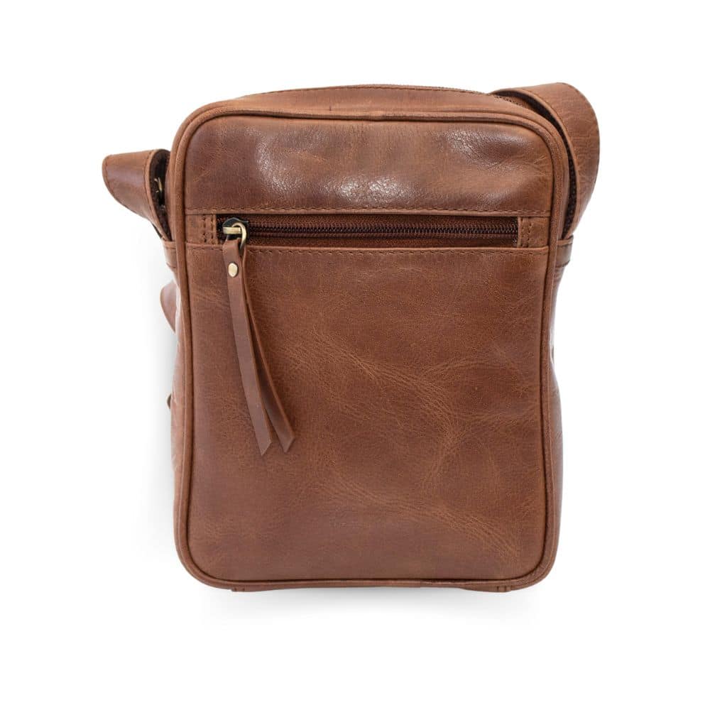 Small Leather Flight Bag Brown