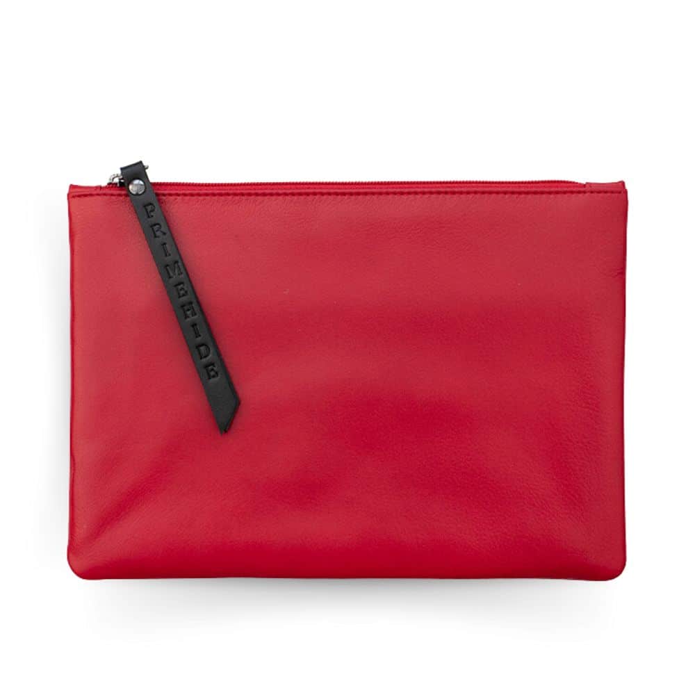 Large Size Leather Zip Pouch