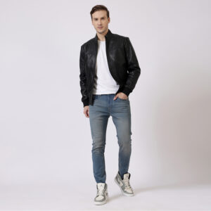 Bomber Leather Jacket Jack Black 6903 1
