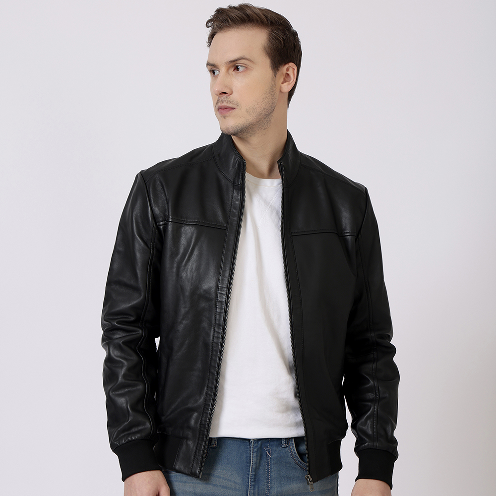 Bomber Leather Jacket Jack Black 6903 2