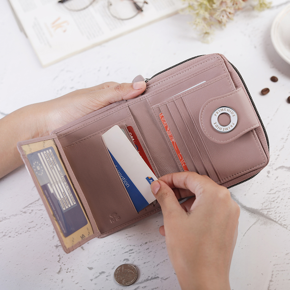 Mauve Pink Zip Purse Flavia 22211 - 3