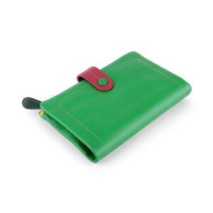 Capri Multi coloured medium bi fold purse - 6800 Green side