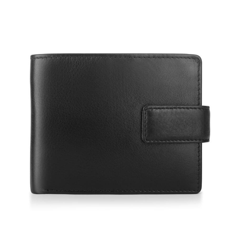 Men's Leather Bifold Wallet with Coin Pocket & RFID Harris Hudson