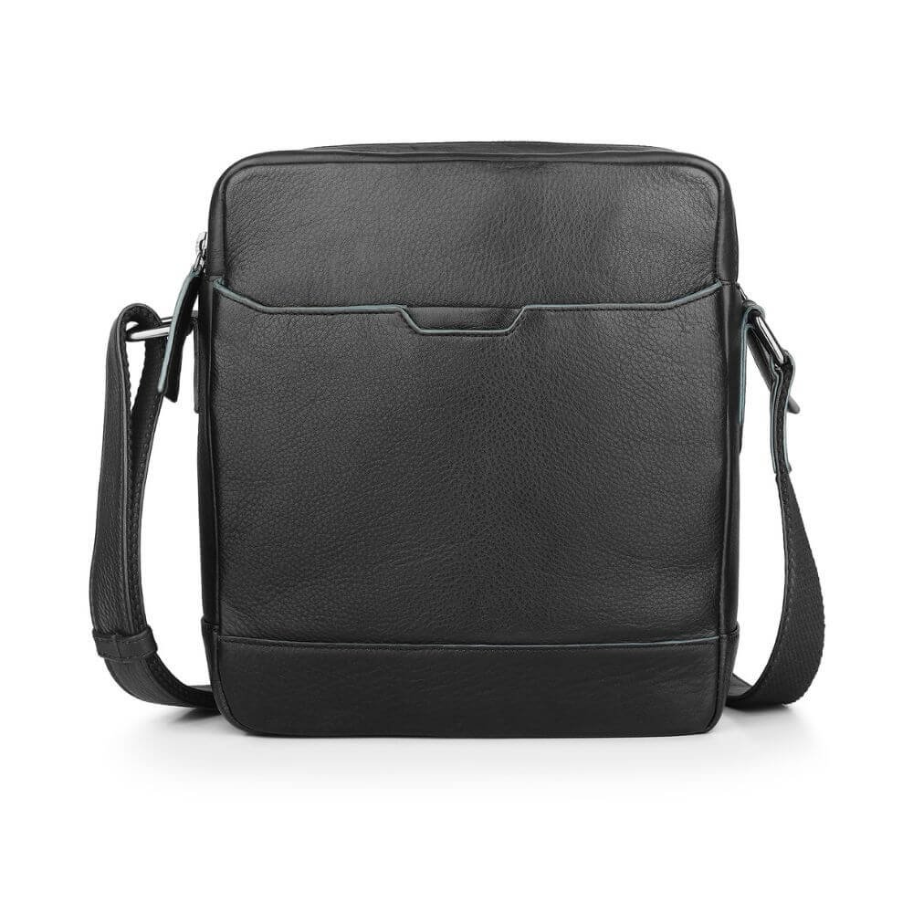 Secure Zip-Top Leather Messenger Bag for Tablets & Travel Theo Hudson