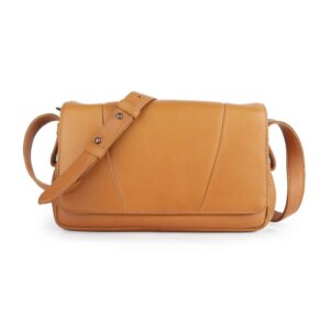 Waxy Leather Organiser Bag with Triple Zip & Built-in Wallet Ida Chester