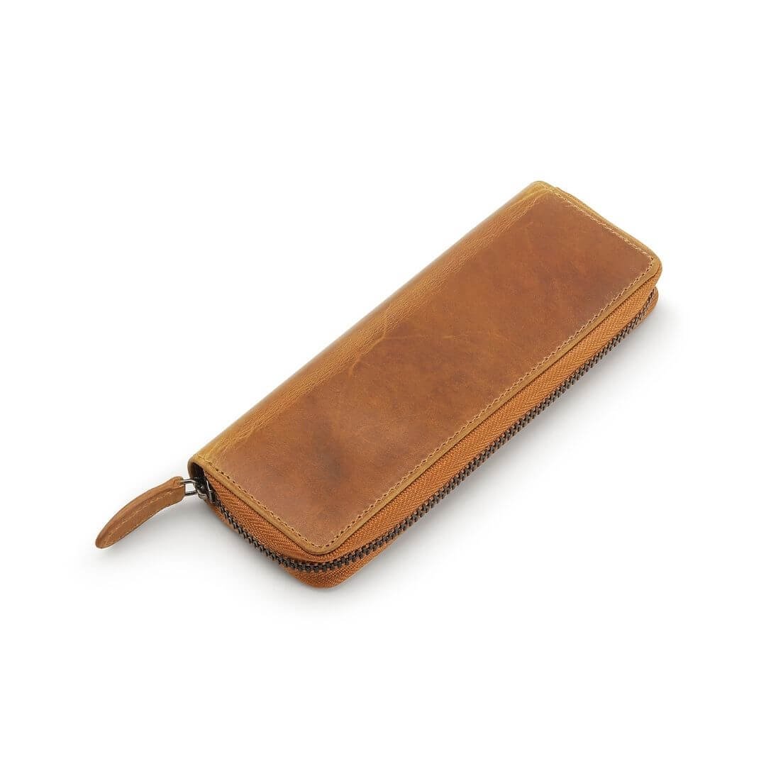 Leather Zipped Pen Case Harrison Mayfair